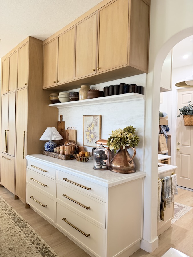 Buffet and storage wall