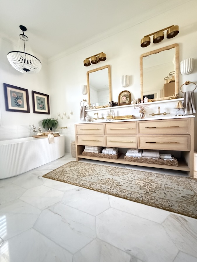 Primary bath double vanity
