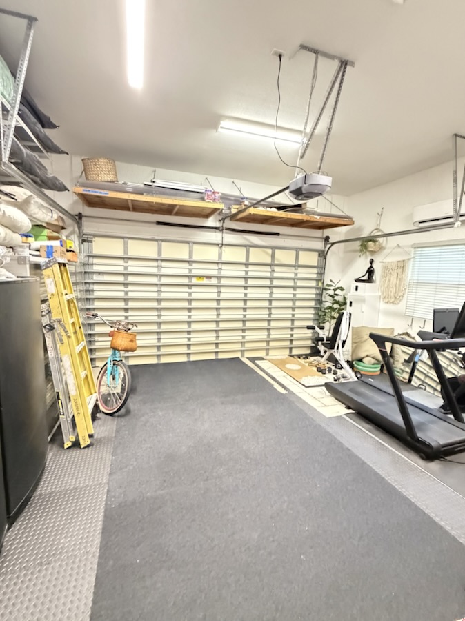 Inside the garage