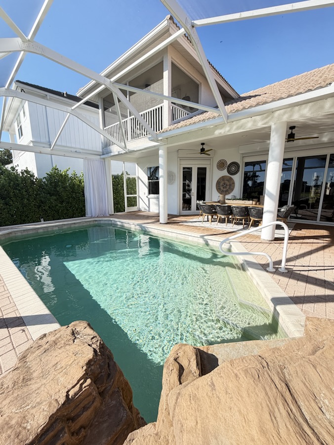 Pool and the back of the home