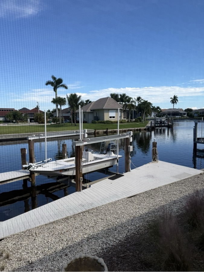 Private dock and boat lift